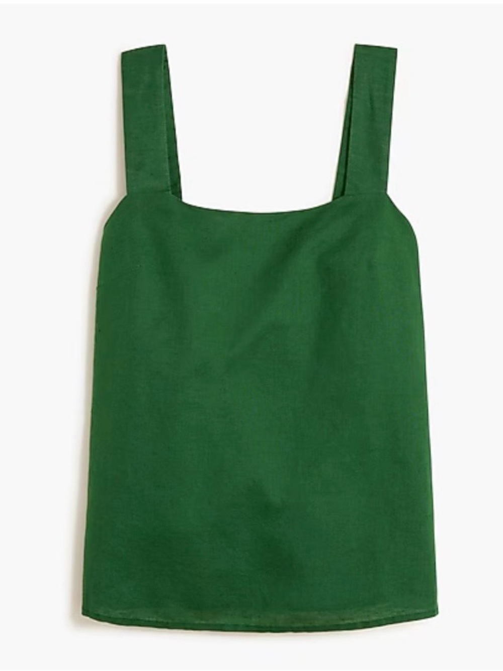 Bundle -J.Crew Linen Blend Square-Neck Tank Tops | White & Green | Size S